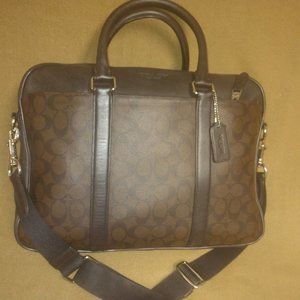 ❤️COACH Perry Slim Laptop Briefcase Bag + Shoulder Strap and Dustbag